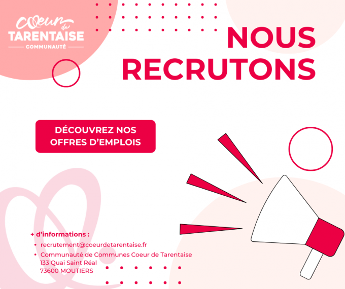 Nous recrutons :